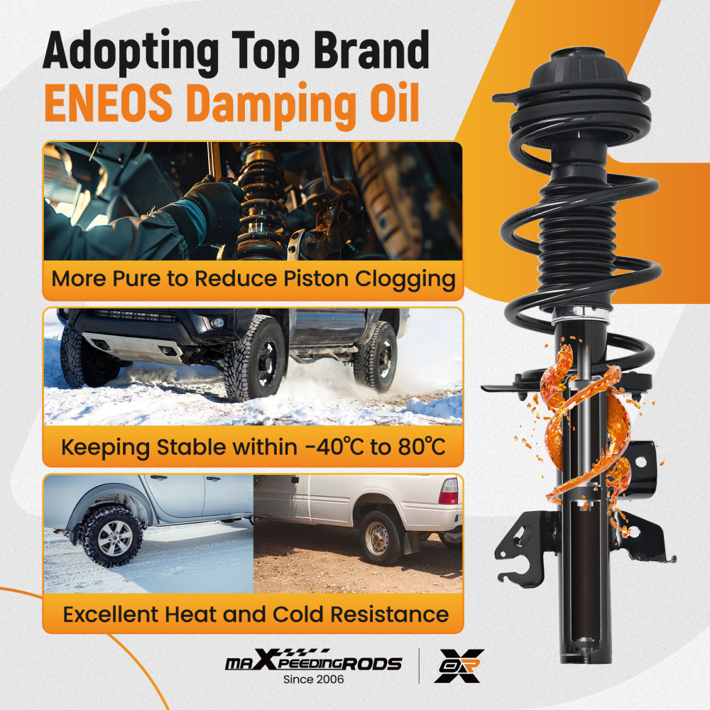 4x Front + Rear Struts w/Coil Spring compatible for Chrysler 200 2015-2017 2.4L 3.6L