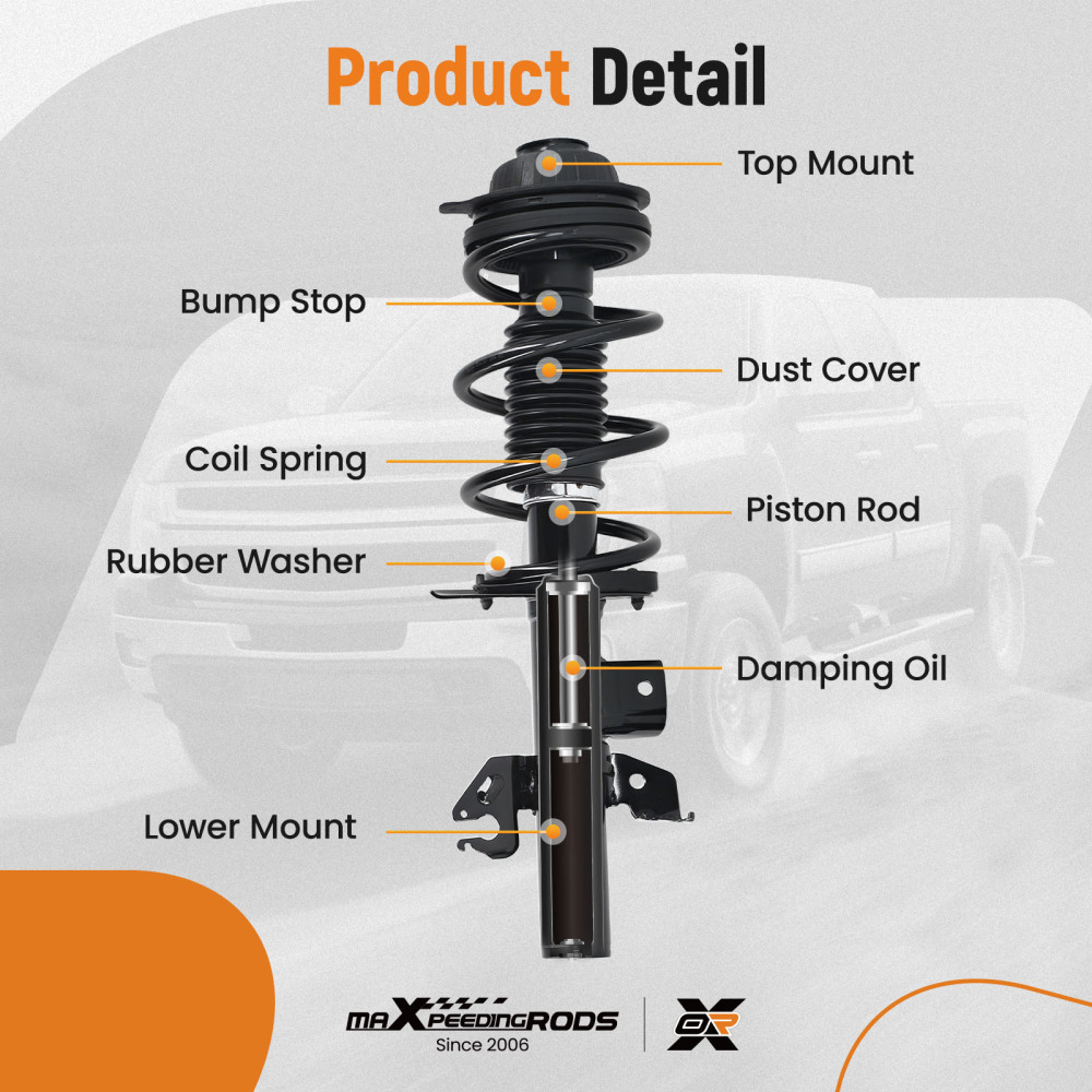 4x Front + Rear Struts w/Coil Spring compatible for Chrysler 200 2015-2017 2.4L 3.6L