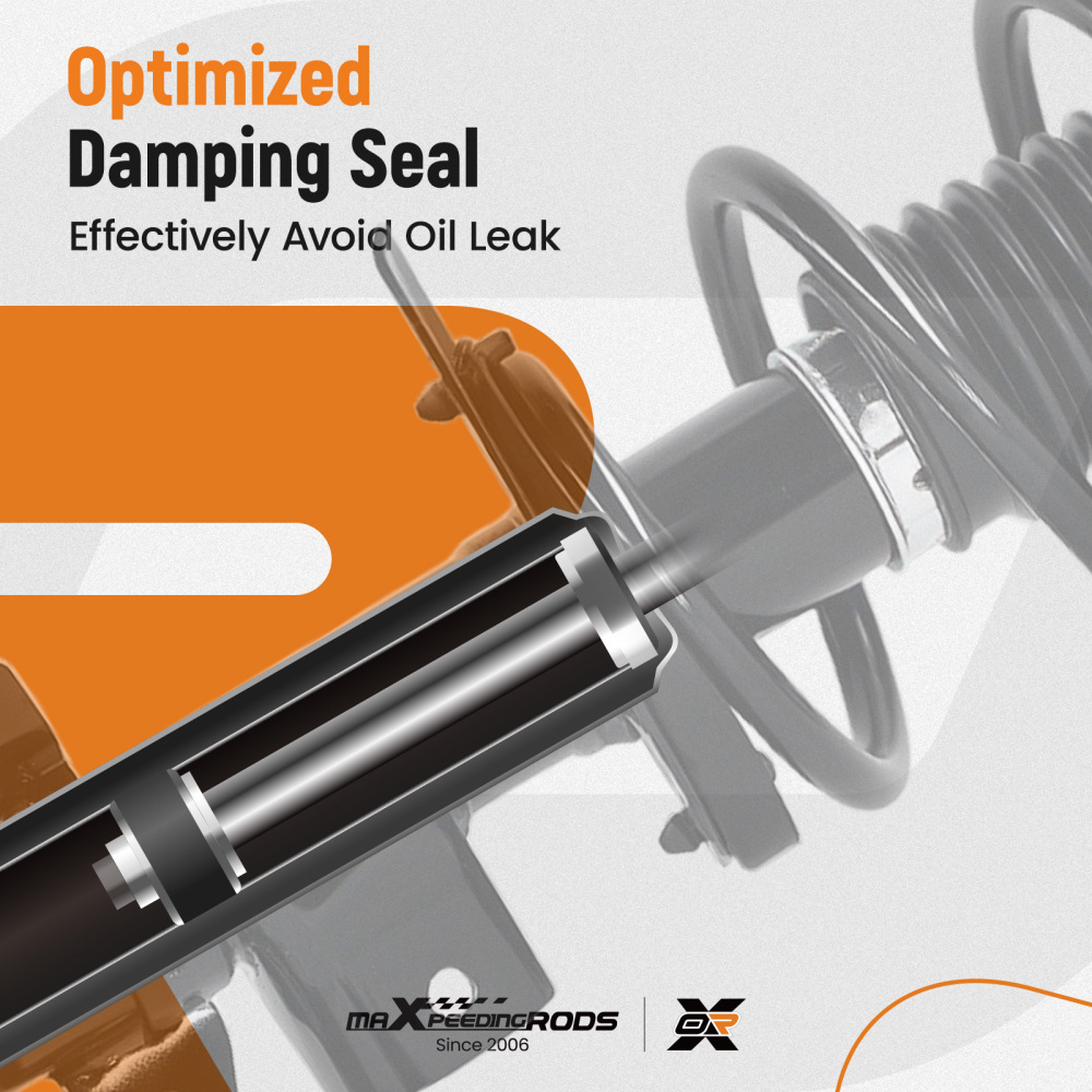 4x Front + Rear Struts w/Coil Spring compatible for Chrysler 200 2015-2017 2.4L 3.6L