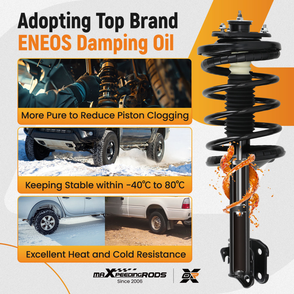 Front Quick Complete Struts Assembly For 2003-2008 compatible for Honda Pilot compatible for Acura MDX 2001-02