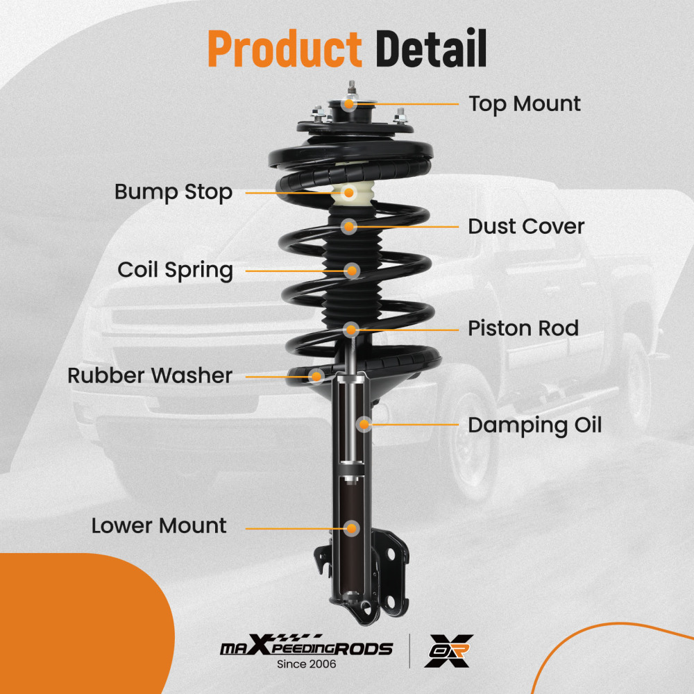 Front Quick Complete Struts Assembly For 2003-2008 compatible for Honda Pilot compatible for Acura MDX 2001-02