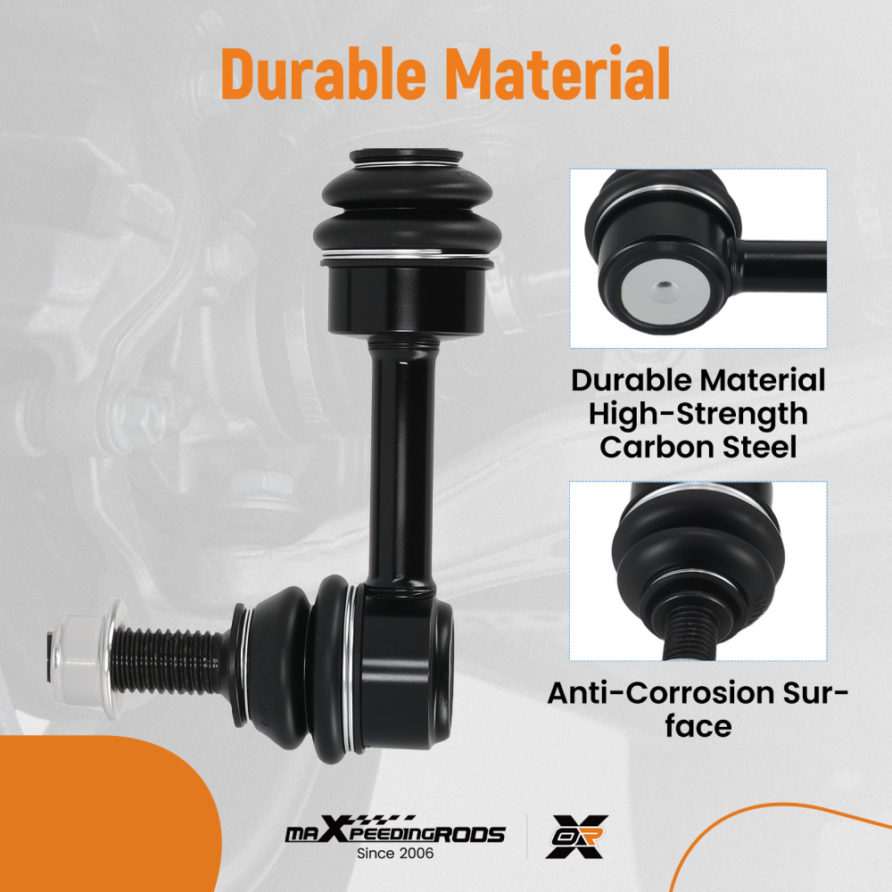 4x Front Sway Bar End Links +Bushings For 2004-2005 compatible for Ford F-150 F150 2WD Only