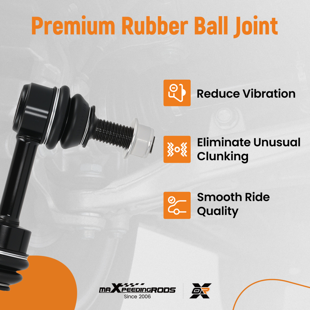 4x Front Sway Bar End Links +Bushings For 2004-2005 compatible for Ford F-150 F150 2WD Only