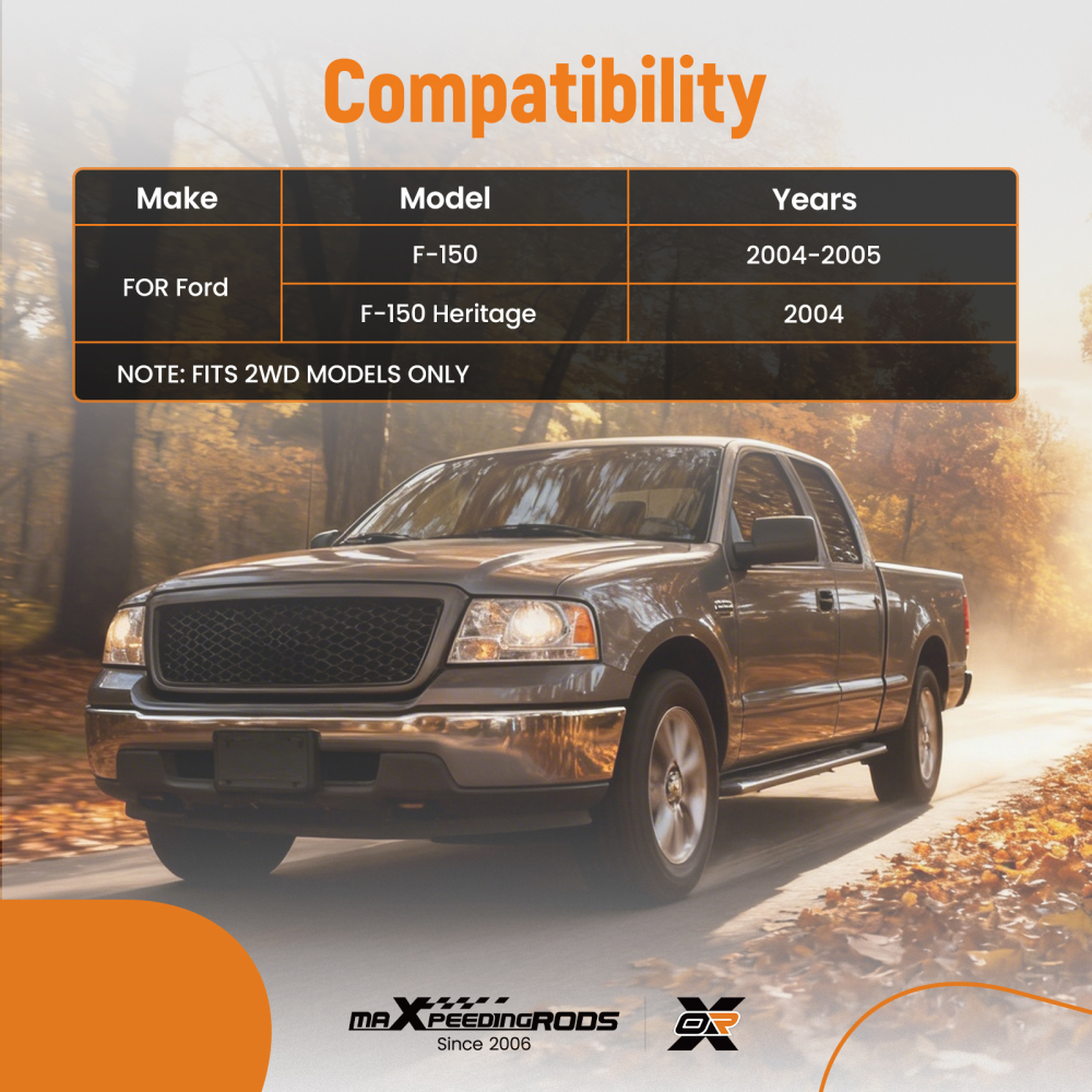 4x Front Sway Bar End Links +Bushings For 2004-2005 compatible for Ford F-150 F150 2WD Only