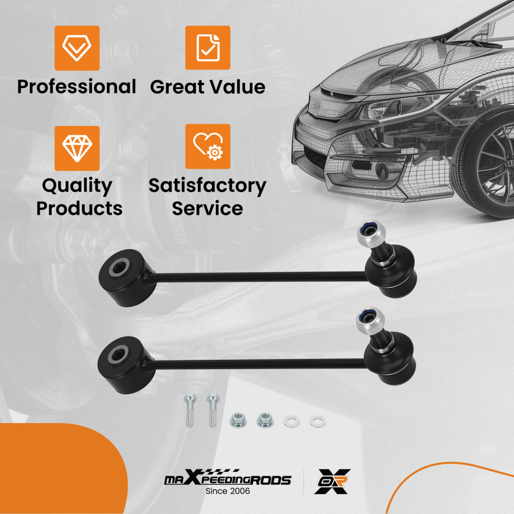 PAIR REAR ANTI ROLL BAR DROP LINKS L+R compatible for VW CADDY III 2KA 2KB CADDY IV SAB SAA