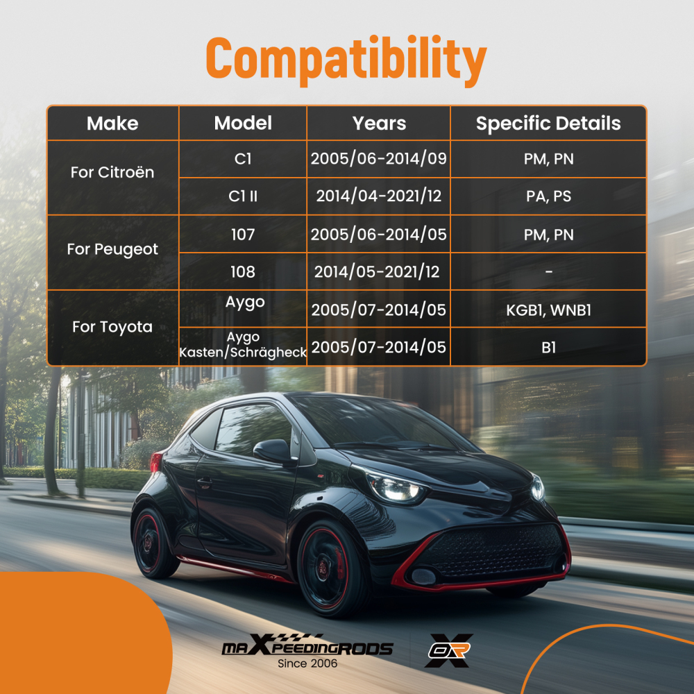 FRONT ANTI ROLL BAR LINK L+R compatible for CITROEN C1 MK1 MK2 compatible for PEUGEOT 107 108 compatible for TOYOTA AYGO