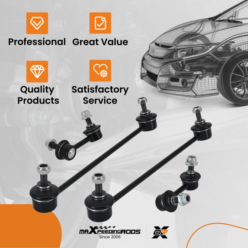 4pc Front Rear Sway Bar Links Set for 2012 2013 2014 2015 compatible for Honda Civic compatible for Acura ILX