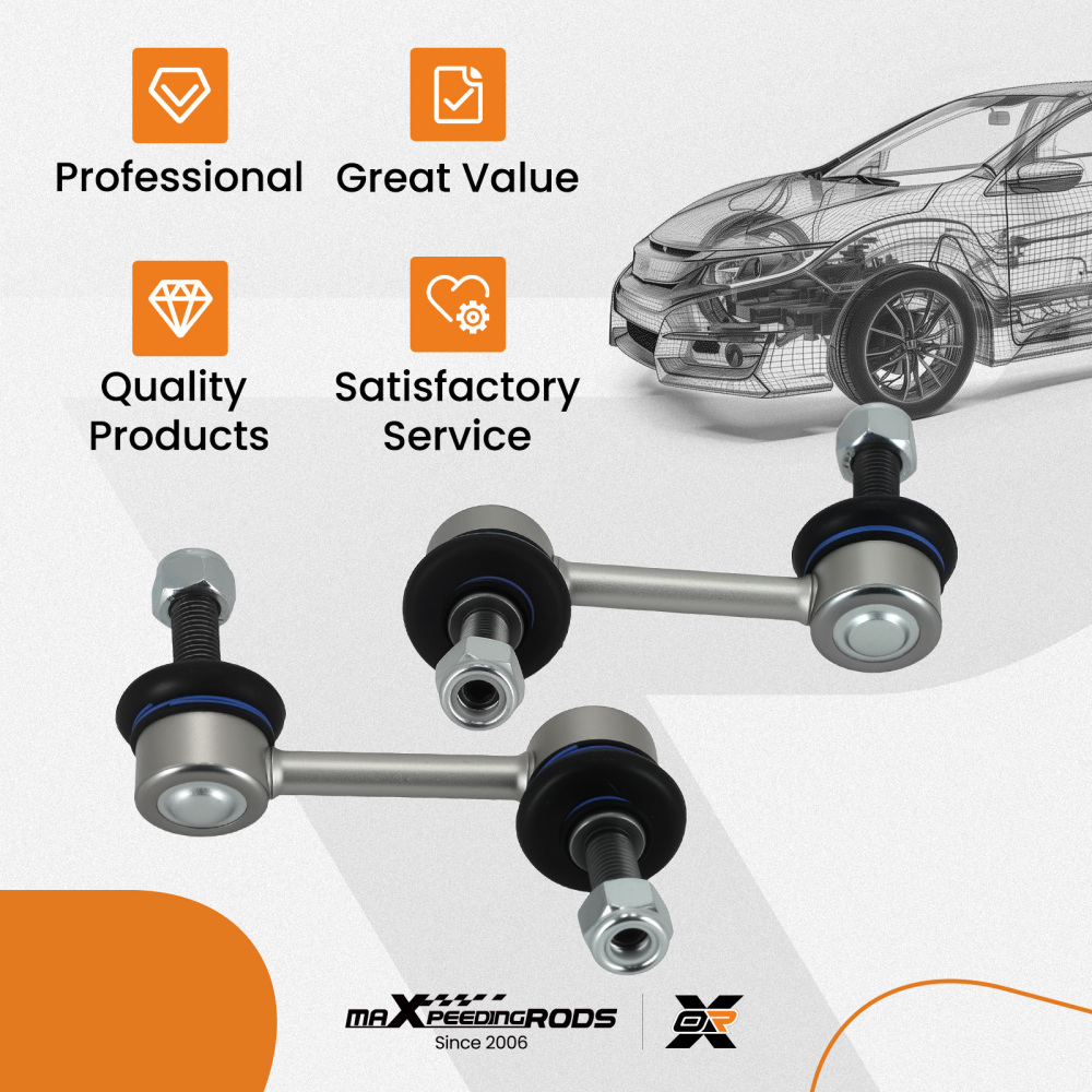 Front Sway Bar End Links For 2004-2014 compatible for Acura TSX compatible for Honda Accord Crosstour