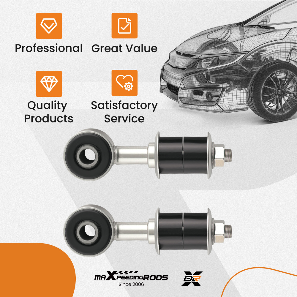 2x Front Stabilizer Bar Link compatible for Lexus LX470 compatible for Toyota Land Cruiser 98-2007 K750147