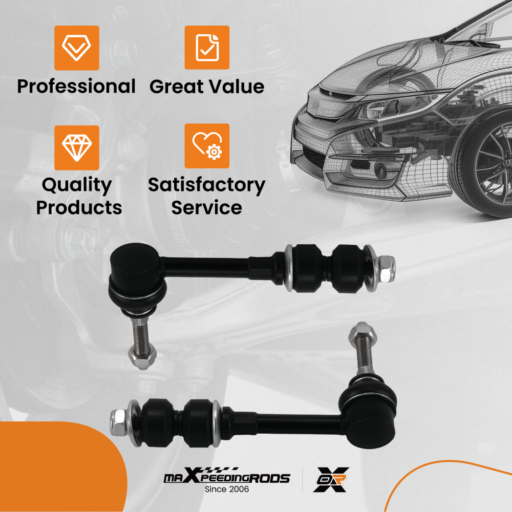 Front Sway Stabilizer Bar End Links compatible for Dodge Ram 2500 3500 4WD 2003 2004 2005