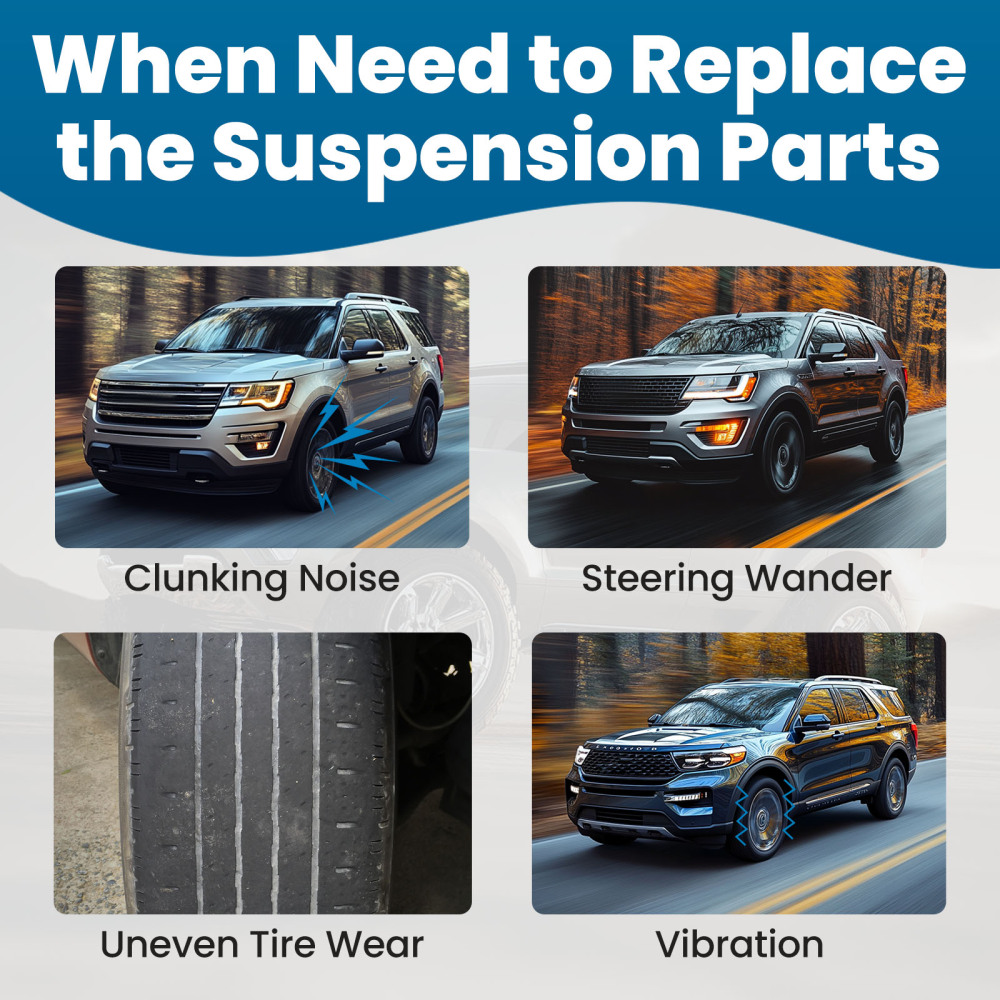 4x Suspension Stabilizer Bar Link compatible for Ford Explorer 2011-2018 K750616 Front rear