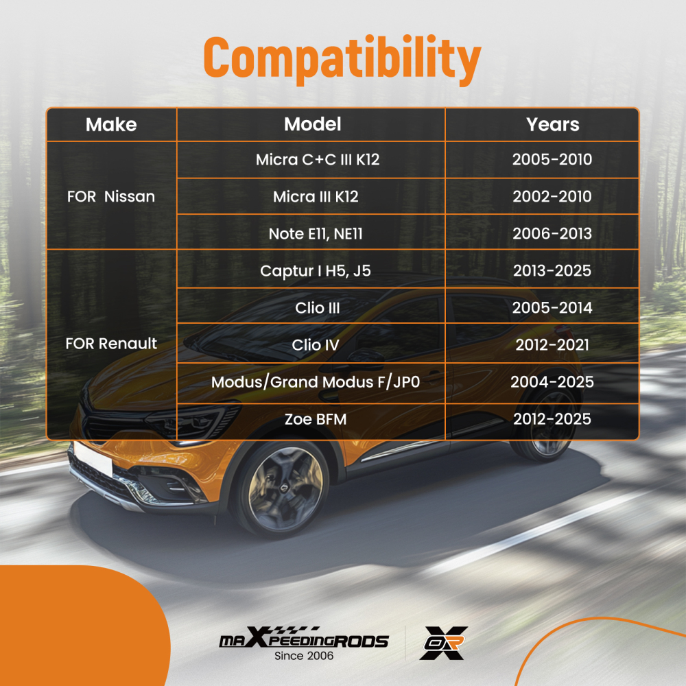 FRONT ANTI ROLL BAR DROP LINKS compatible for NISSAN MICRA III K12 NOTE E11 compatible for RENAULT CAPTUR
