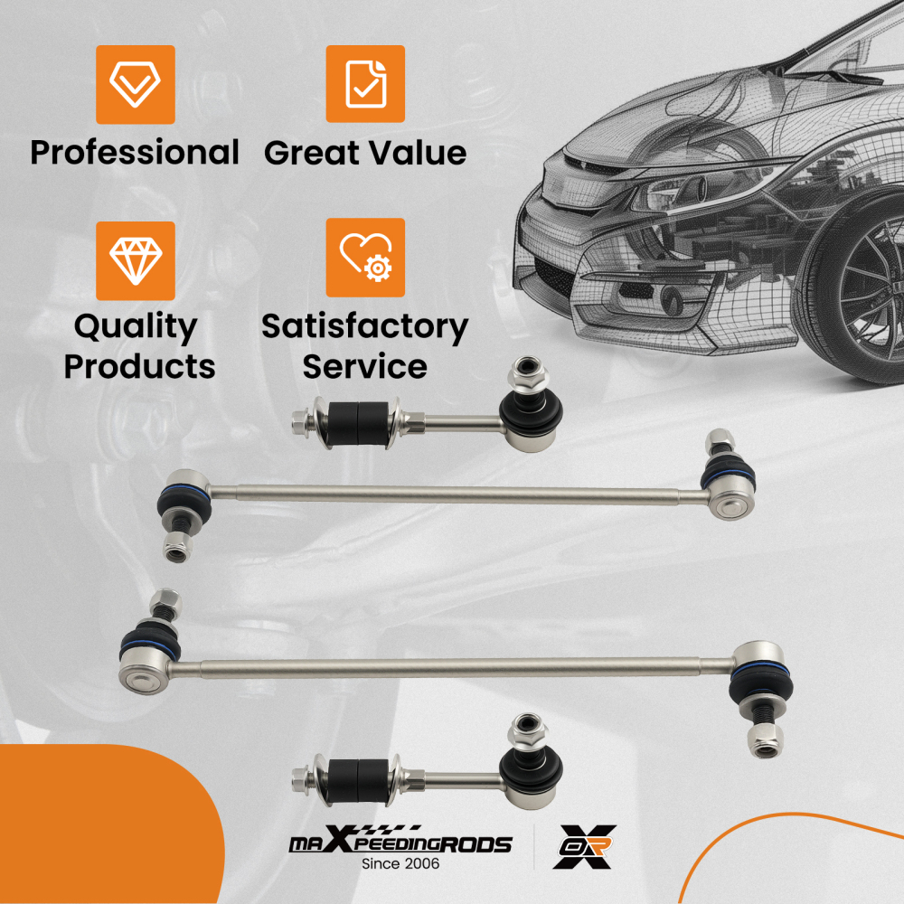 4x Front Rear Stabilizer/Sway Bar End Link compatible for Corolla RAV4 2006-18 NX300H 15-21