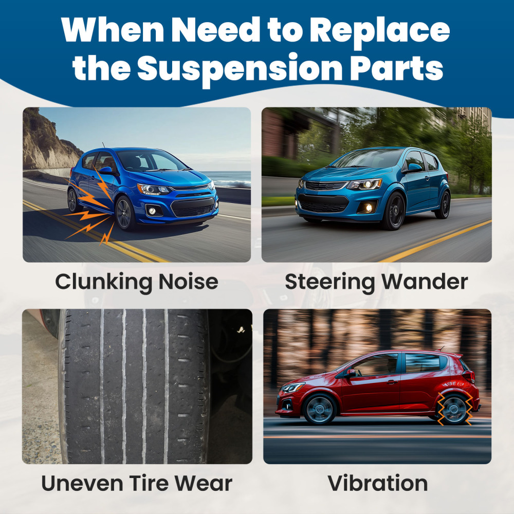 Pair Front Sway Bar Links Kit compatible for Chevrolet Sonic 2012 2013 2014-2020 K750630