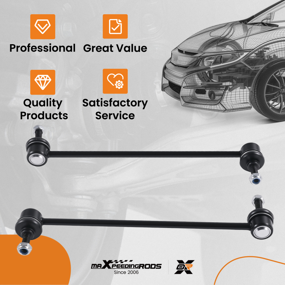2x Front Stabilizer Bar Link compatible for Ford Focus C-Max Escape 2012-19 C70 V50 K80880