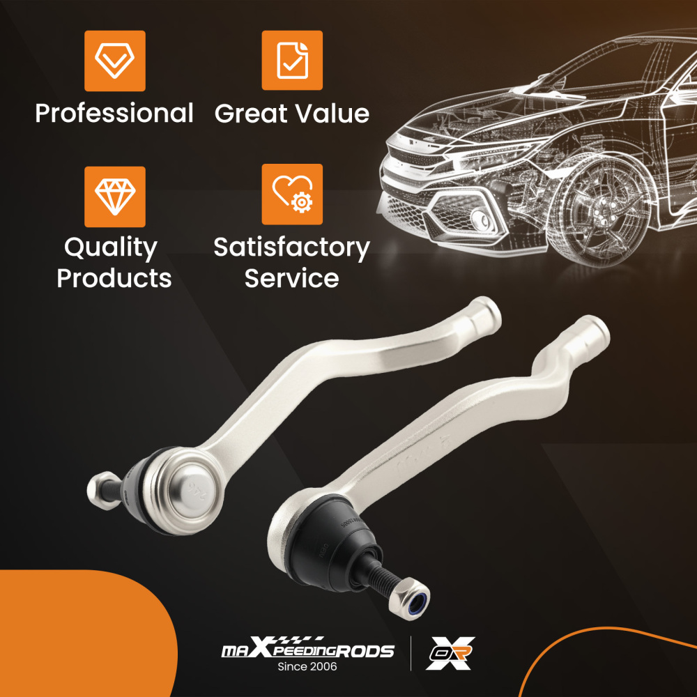 2X FRONT TRACK ROD ENDS TIE RODS compatible for DACIA DOKKER LODGY LOGAN SANDERO 6001550443