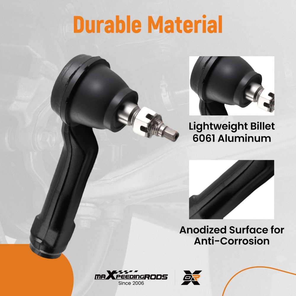 4PCS Front Inner and Outer Tie Rod Set compatible for Hyundai Elantra GT Kona Forte