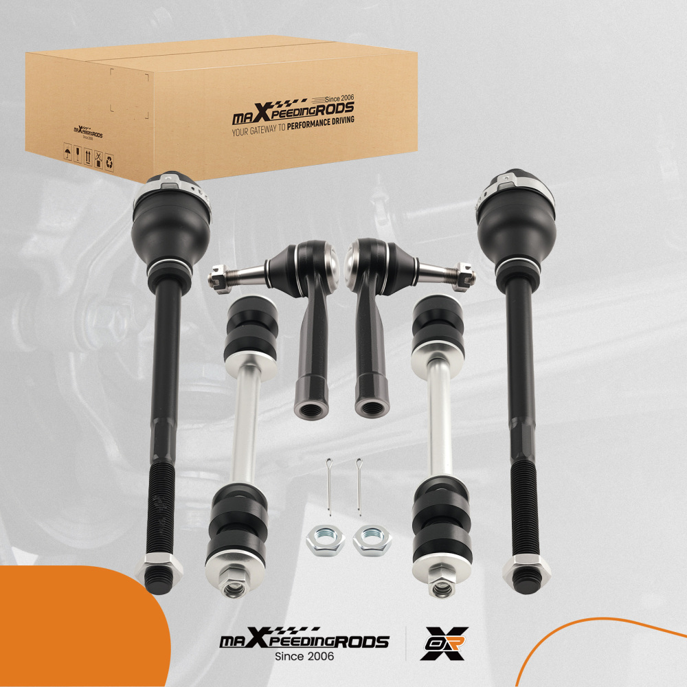 OuterInner Tie Rods Sway Bar Links Kit For 1999-2007 compatible for Chevy Silverado 1500 4WD