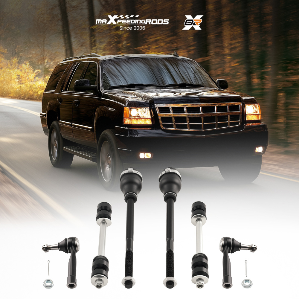 OuterInner Tie Rods Sway Bar Links Kit For 1999-2007 compatible for Chevy Silverado 1500 4WD