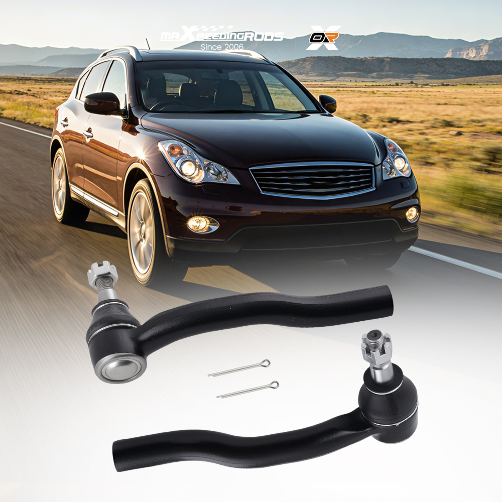 Front LR Outer Tie Rod End compatible for Infiniti EX35 EX37 G25 G37 M35h Q50 Q60 Q70