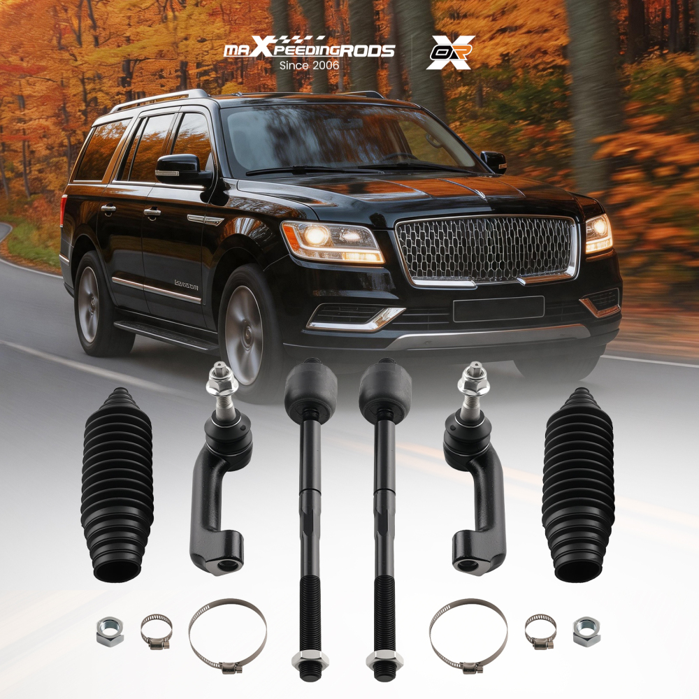 6x Front Inner Outer Tie Rod Ends compatible for Ford Expedition F-150 Navigator 2007-2017