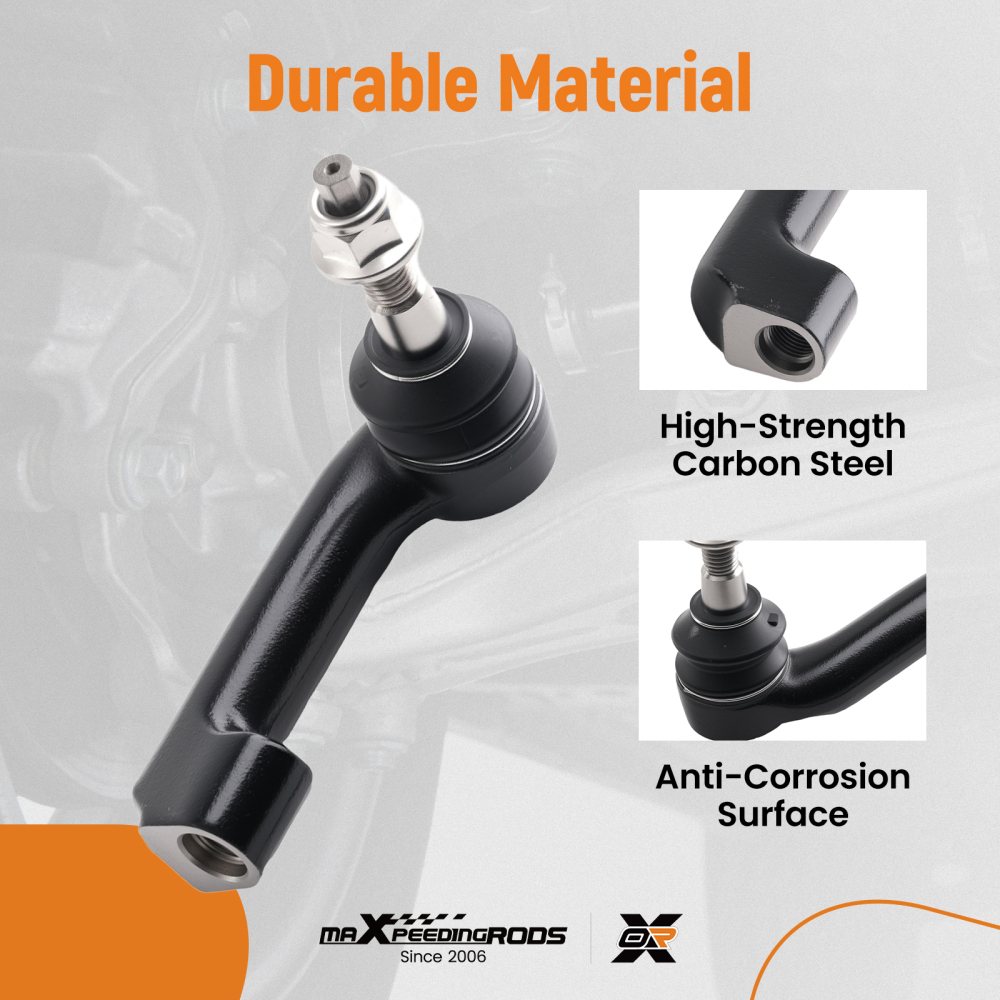 Front Outer RH Tie Rod End compatible for Lincoln Navigator 2007-2021 TO85042 Steel