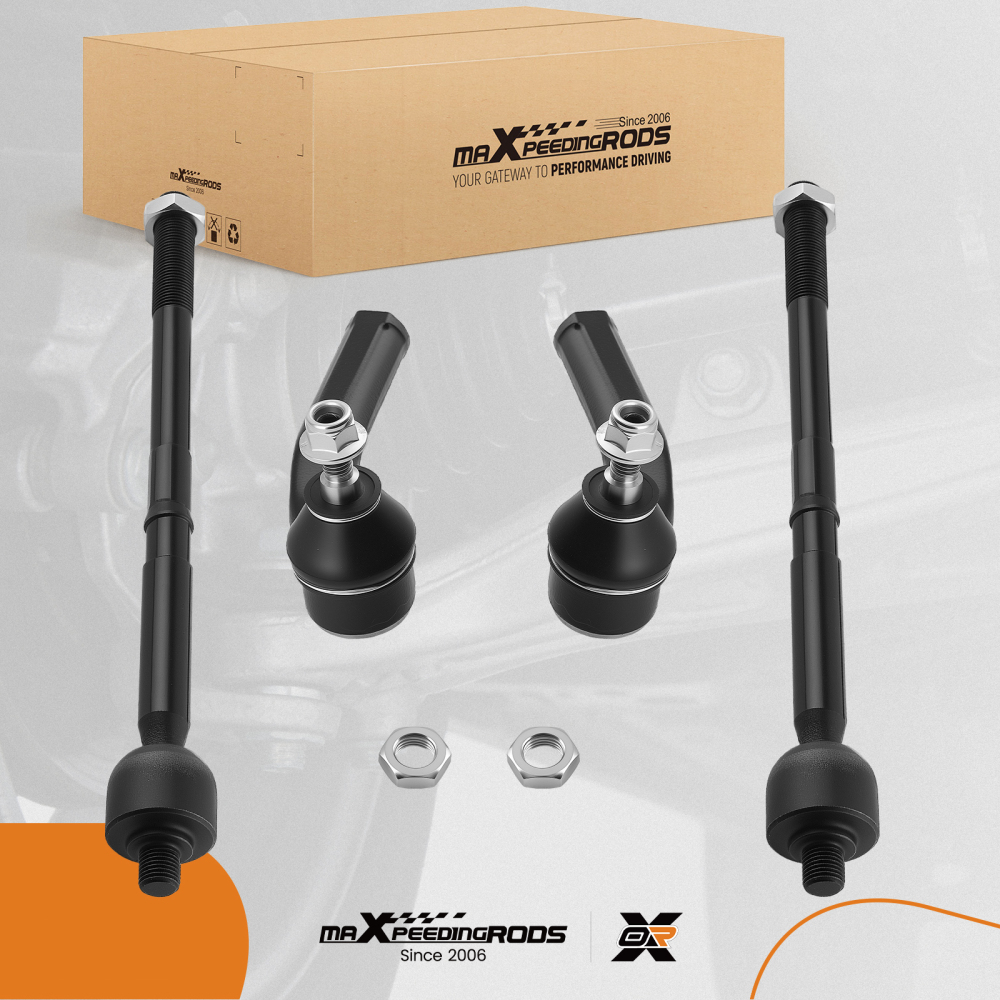 4Pc Front Tie Rod End compatible for Ford Focus Escape C-Max 2012-2018 Inner Outer Kit