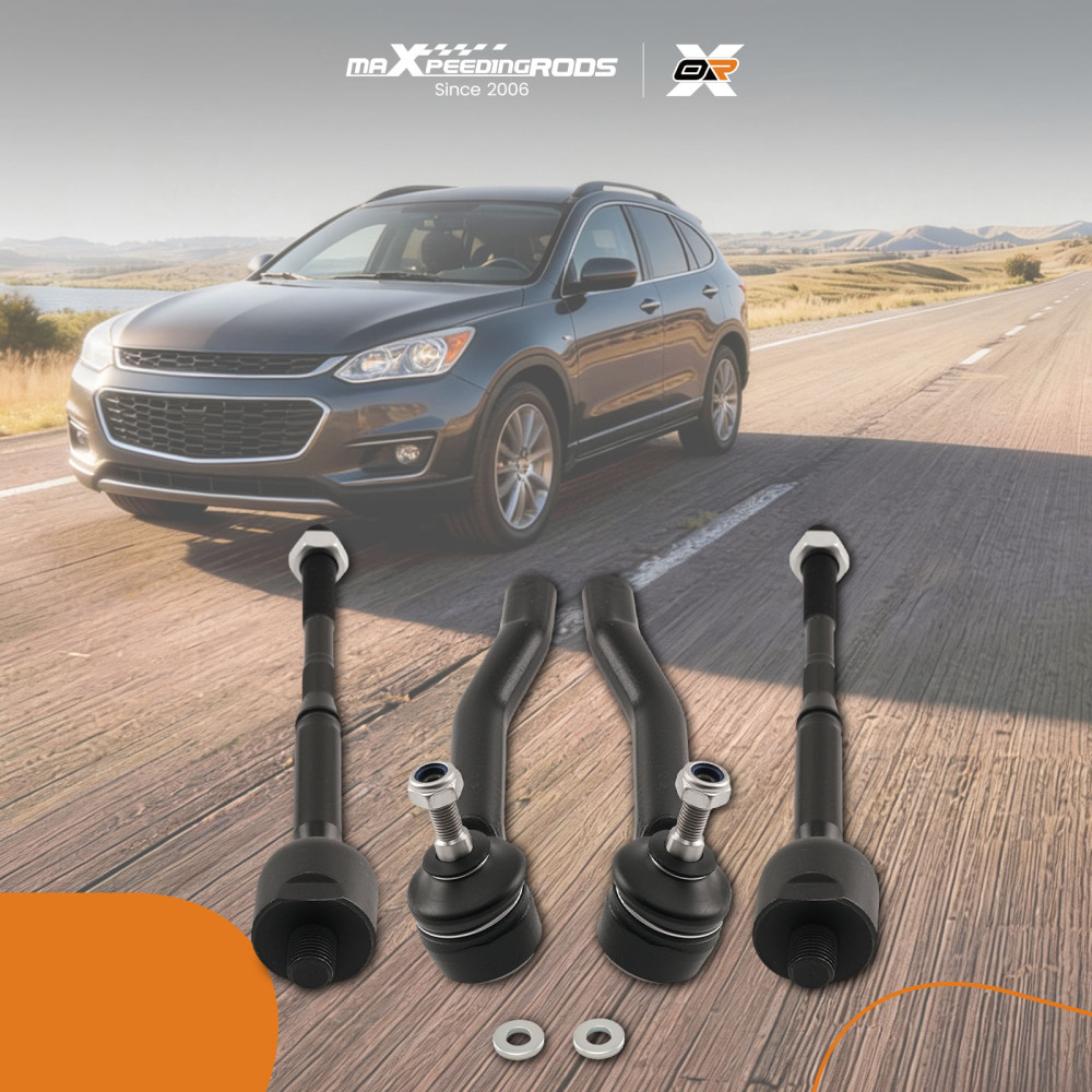 4PC Front Tie Rod Ends compatible for Chevrolet City Express compatible for Nissan NV200 2013-2019