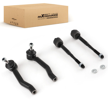 4PC Front Tie Rod Ends compatible for Chevrolet City Express compatible for Nissan NV200 2013-2019