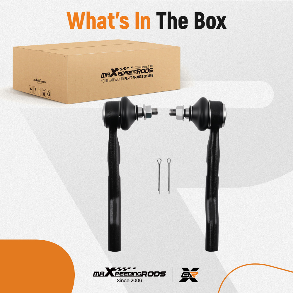 2x Front Outer Tie Rod Ends compatible for Honda Passport Pilot Ridgeline compatible for Acura MDX RHLH