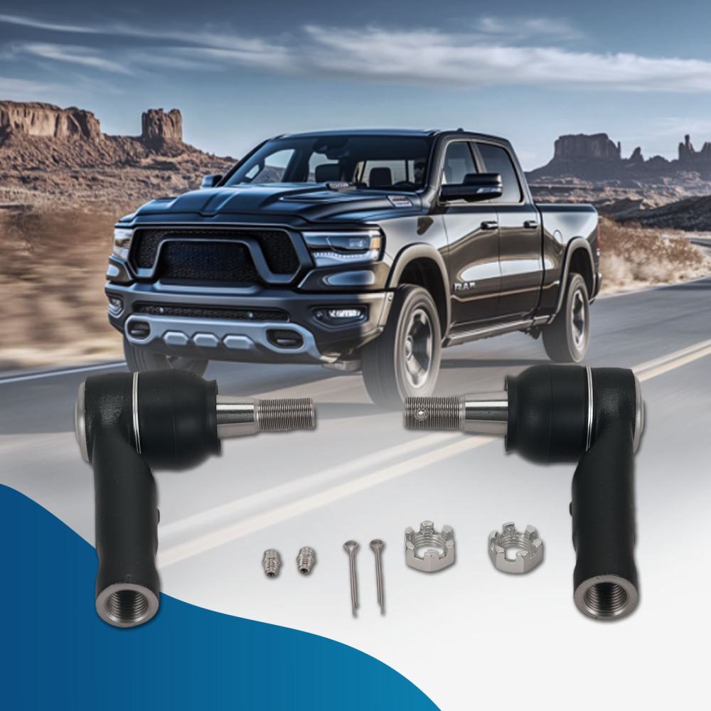 Front Outer Tie Rod End Link Assembly for 2013 2014 2015 2016 2017 2018 compatible for Ram 1500