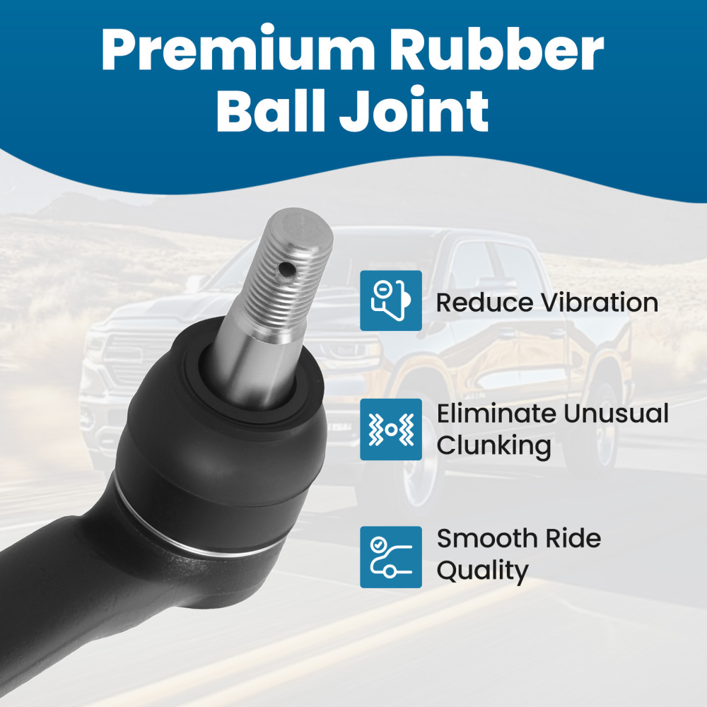 Front Outer Tie Rod End Link Assembly for 2013 2014 2015 2016 2017 2018 compatible for Ram 1500