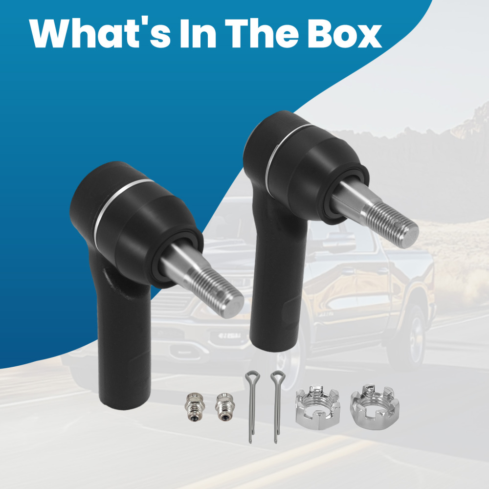 Front Outer Tie Rod End Link Assembly for 2013 2014 2015 2016 2017 2018 compatible for Ram 1500