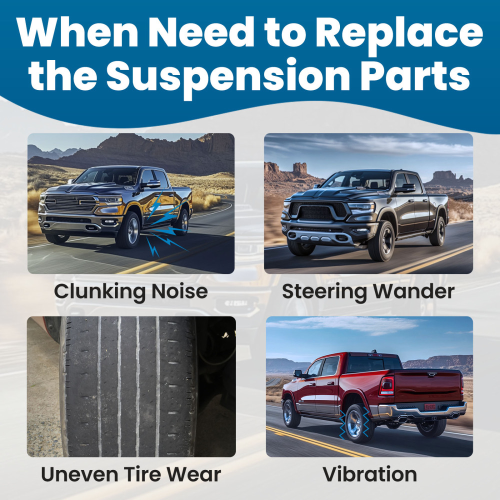 Front Outer Tie Rod End Link Assembly for 2013 2014 2015 2016 2017 2018 compatible for Ram 1500