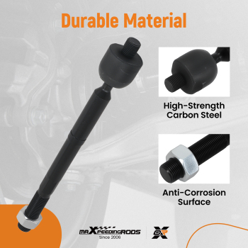 Front Inner Steering Tie Rod End compatible for Toyota Sienna 11-18 EV801518 Steel