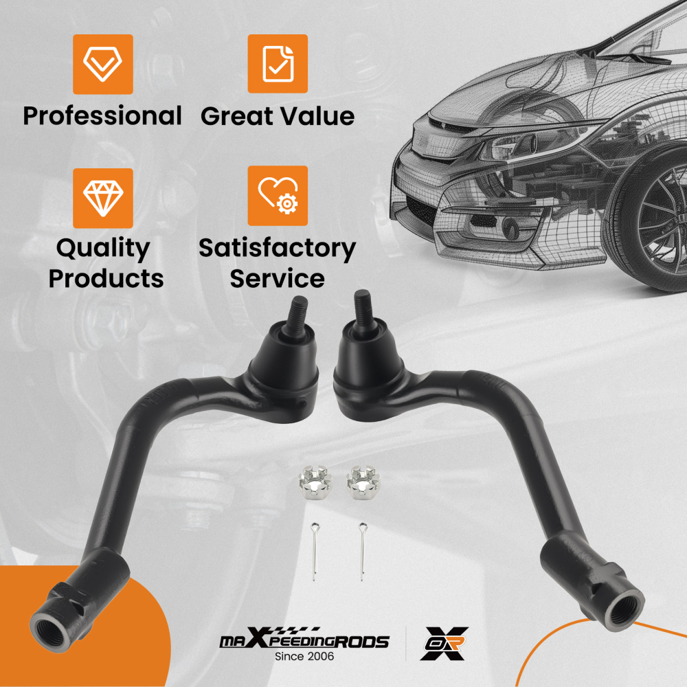 Front Tie Rod End compatible for Hyundai Sonata GL 2011-2013 568203V190