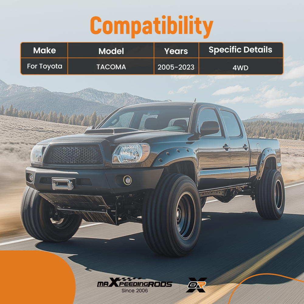 Front Inner Left Right Tie Rod End compatible for Toyota Tacoma 4WD 05-23 EV800529