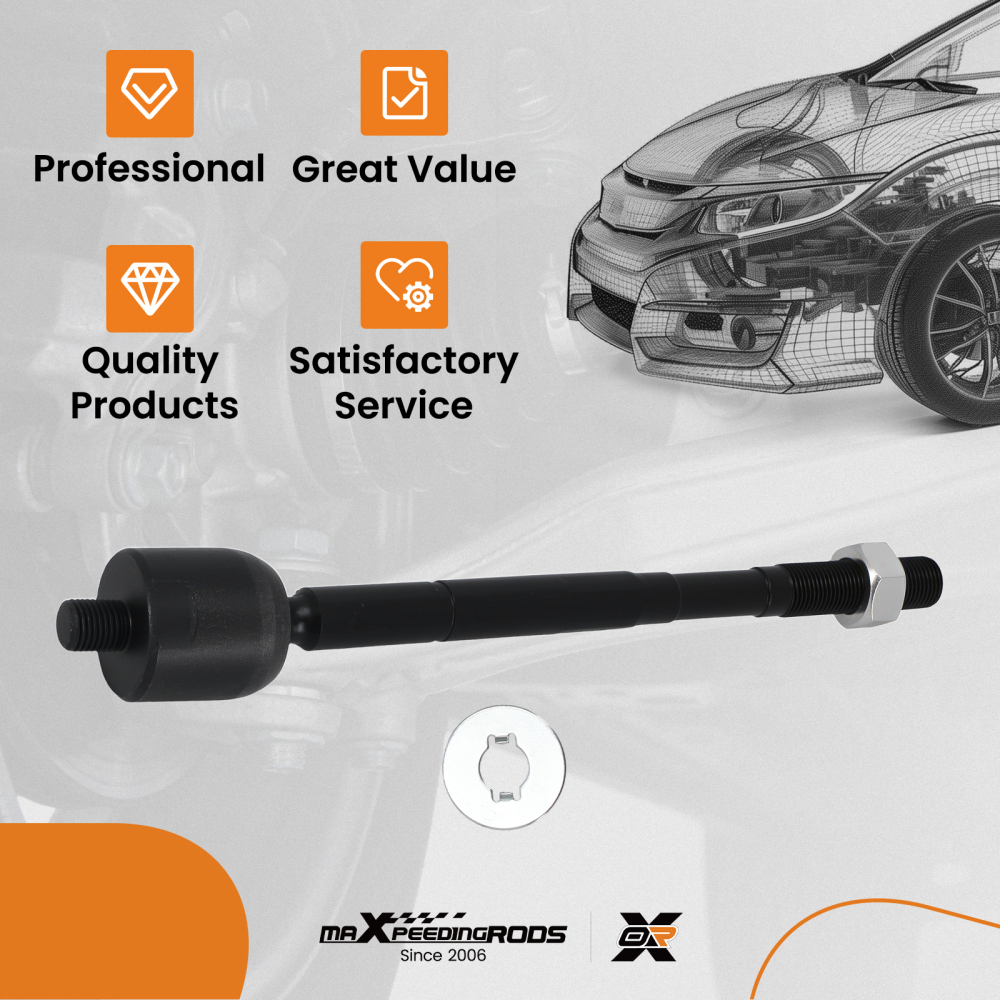 Front Inner Left Right Tie Rod End compatible for Toyota Tacoma 4WD 05-23 EV800529