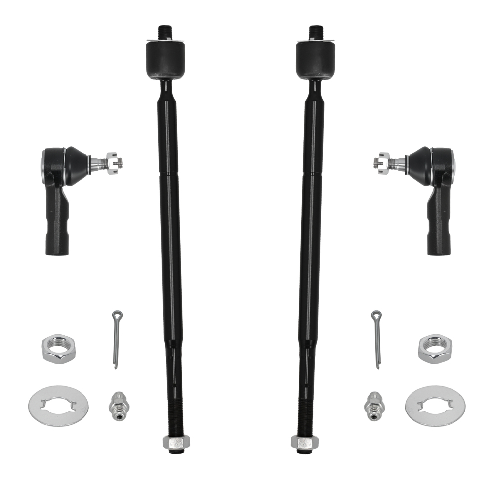 4PC Front Inner Outer Tie Rod Ends compatible for Toyota Matrix Vibe 2003-2008 EV466 ES3713