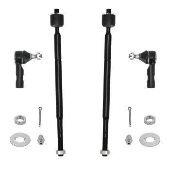 4PC Front Inner Outer Tie Rod Ends compatible for Toyota Matrix Vibe 2003-2008 EV466 ES3713