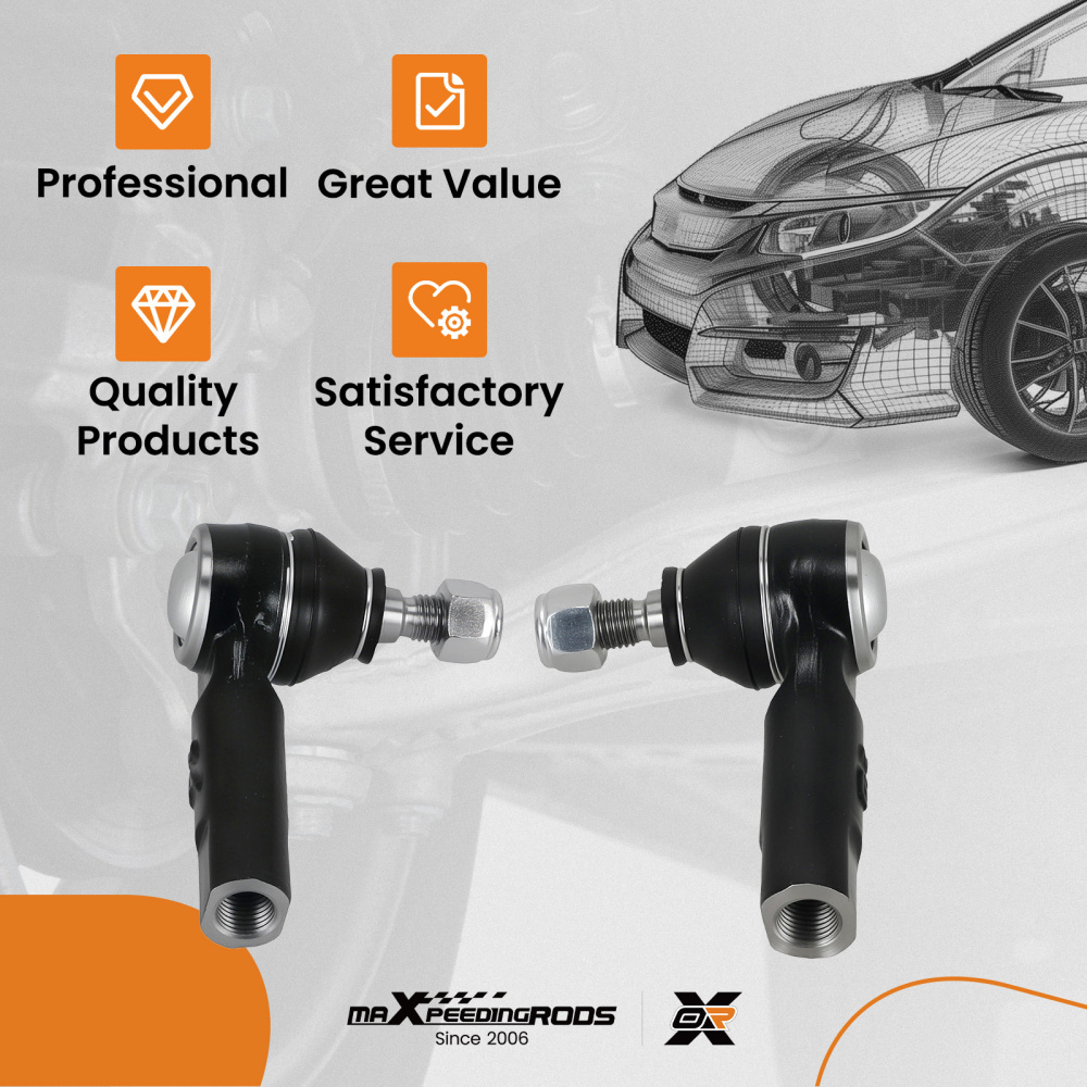 FRONT LEFT RIGHT TRACK TIE ROD END ENDS compatible for VW POLO 9A 9N compatible for SKODA FABIA compatible for SEAT IBIZA