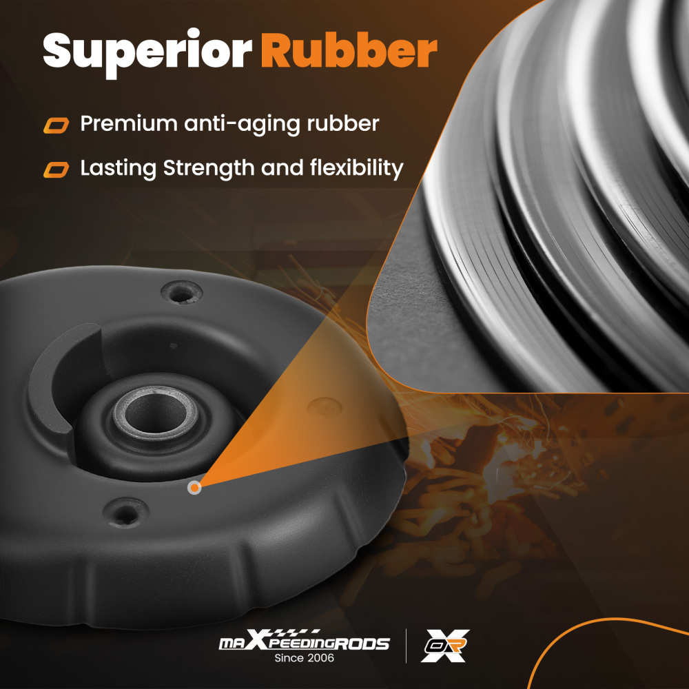 2x Cojinete Cúpula Delantero compatible para Citroen C3 C4 Cactus DS3 compatible para Peugeot 208 301