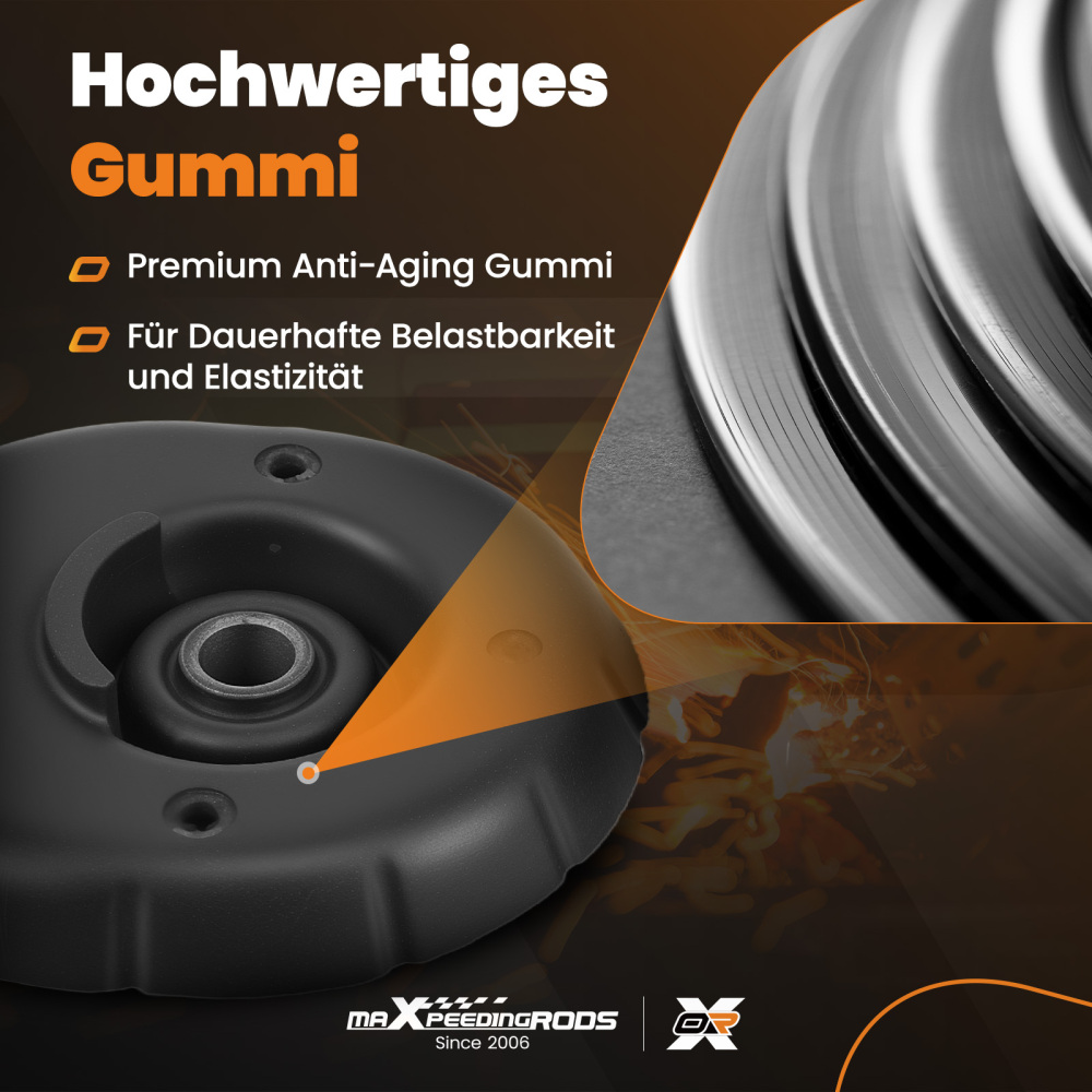 2x Cojinete Cúpula Delantero compatible para Citroen C3 C4 Cactus DS3 compatible para Peugeot 208 301