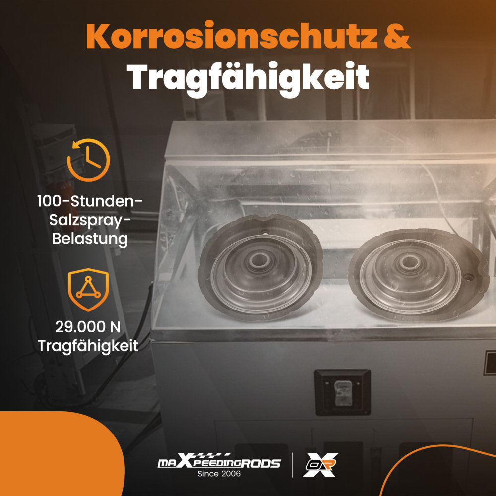 2x Cojinete Cúpula Delantero compatible para Citroen C3 C4 Cactus DS3 compatible para Peugeot 208 301