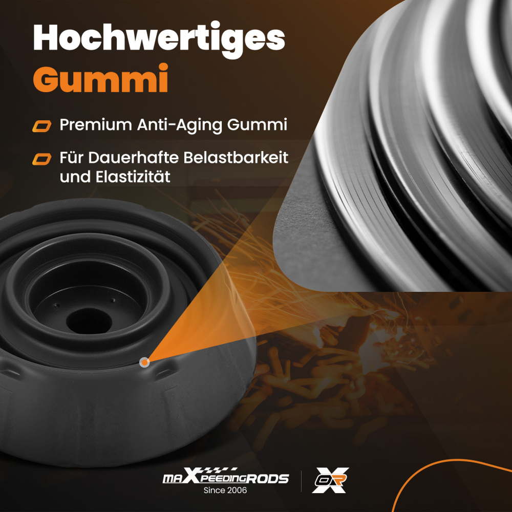 2x Cojinete de domo delantero compatible para Hyundai ix20 2010-2019 compatible para KIA Picanto 5461107000