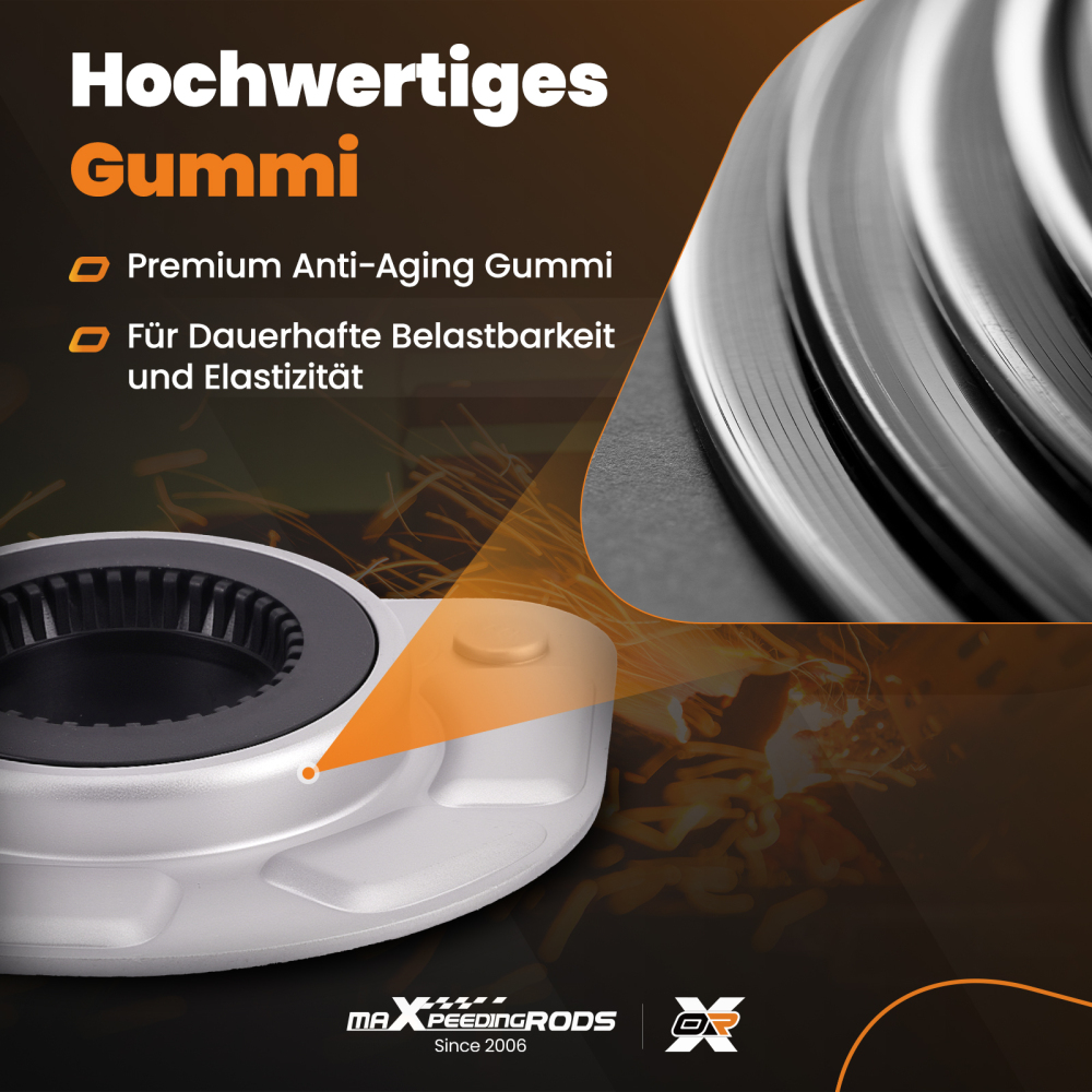 2x Cojinete Amortiguador Delantero compatible para Volvo S60/V70 2000-2010 30714968 8634457