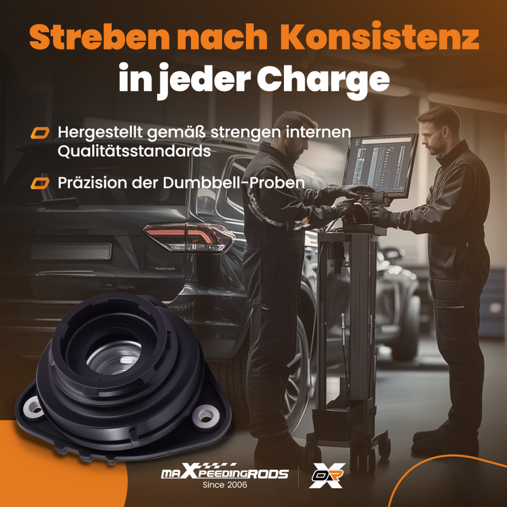 2x Cojinete Domo Delantero compatible para Ford C-max Focus compatible para Mazda 3 Bk compatible para Volvo C30 C70 S40 V50