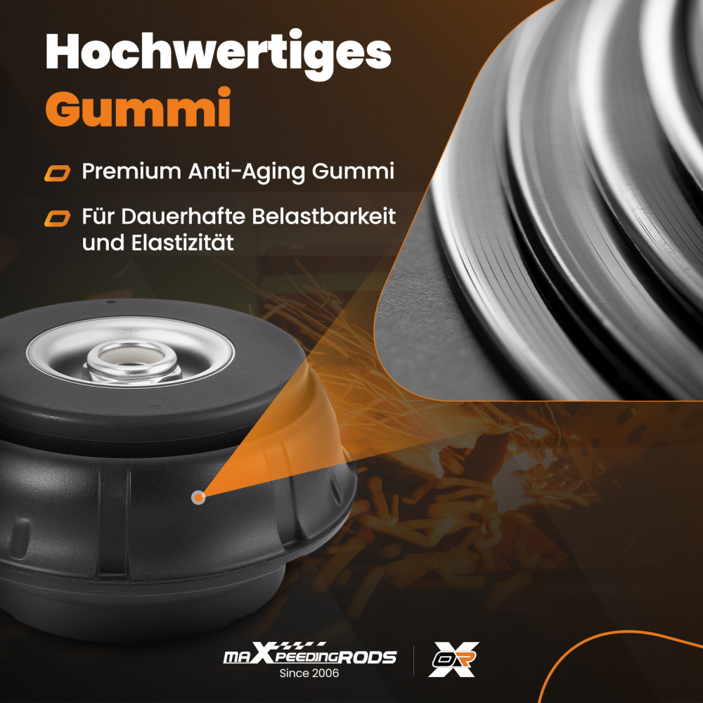 2x Cojinete De Cúpula Delantero compatible para Dacia Dokker Duster Lodgy Logan Sandero