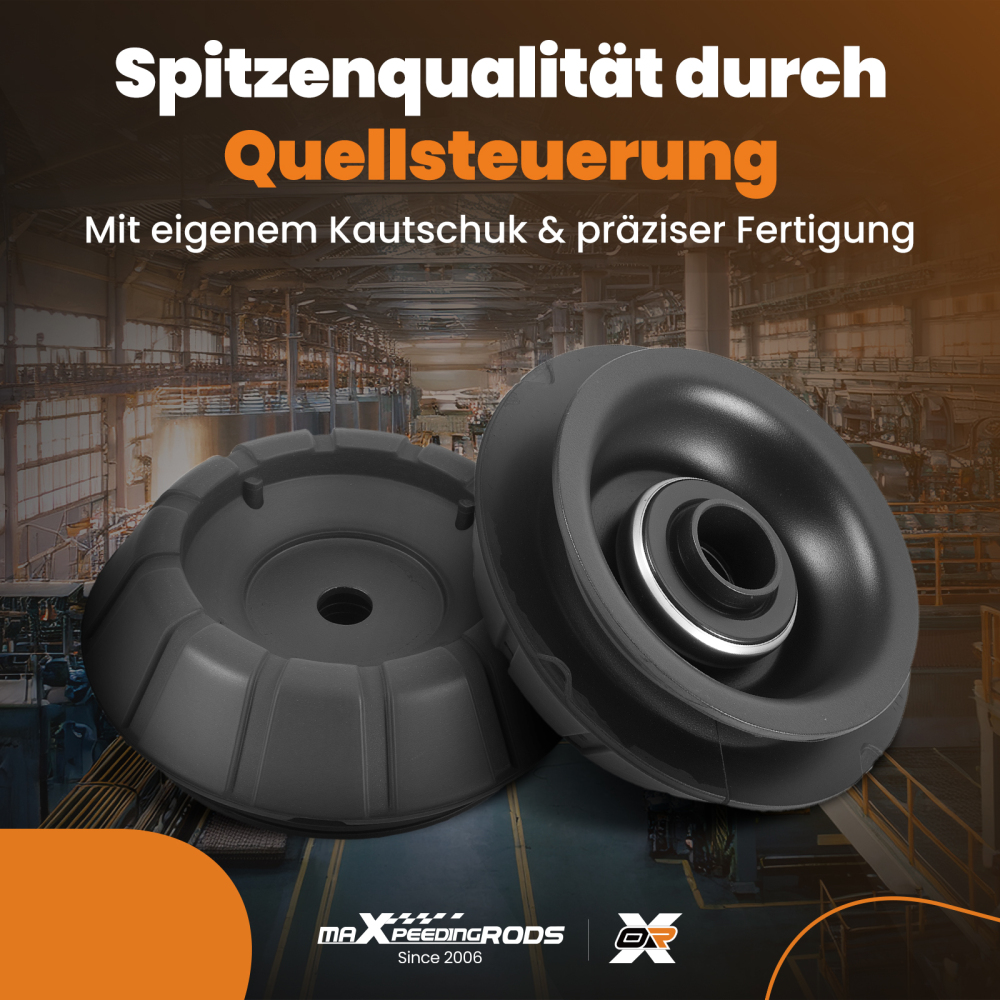 2x Cojinete De Cúpula Delantero compatible para Opel Agila B compatible para Suzuki Splash EX Swift 3