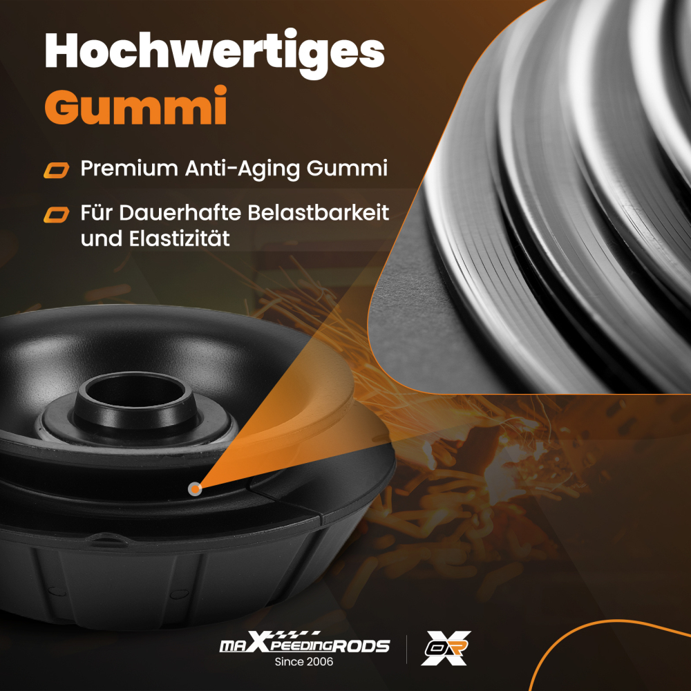 2x Cojinete De Cúpula Delantero compatible para Opel Agila B compatible para Suzuki Splash EX Swift 3